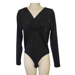 H&M Black  V-neck - Long Sleeve  Women's Top